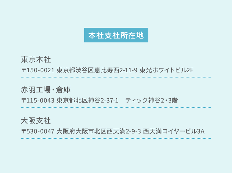 本社支社所在地